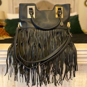 Big Buddha Black fringe tote 👜